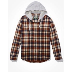 American Eagle Hooded Flannel